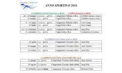 Calendario gare 2016